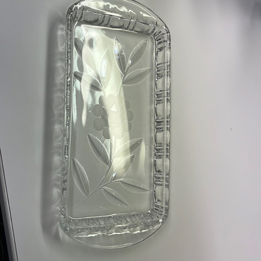 Beautiful glass butter dish
